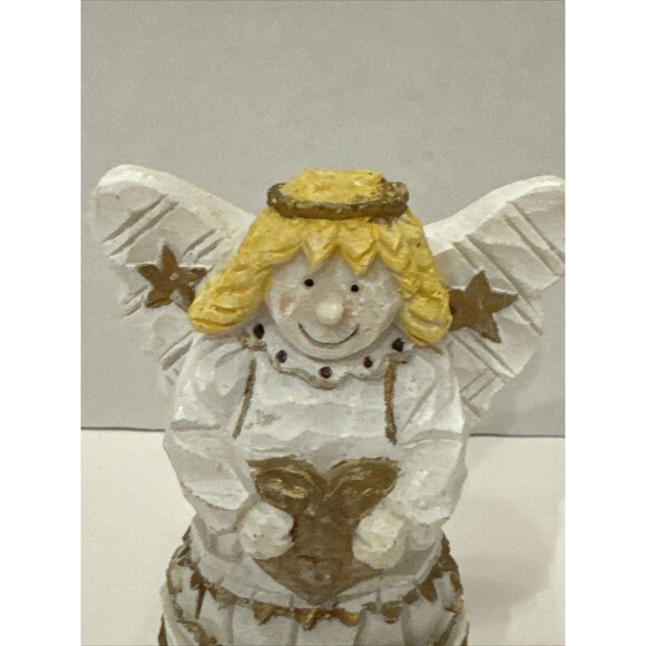 Such A Sweet 4.5" Resin Angel with Heart Decor - Picture 7 of 9